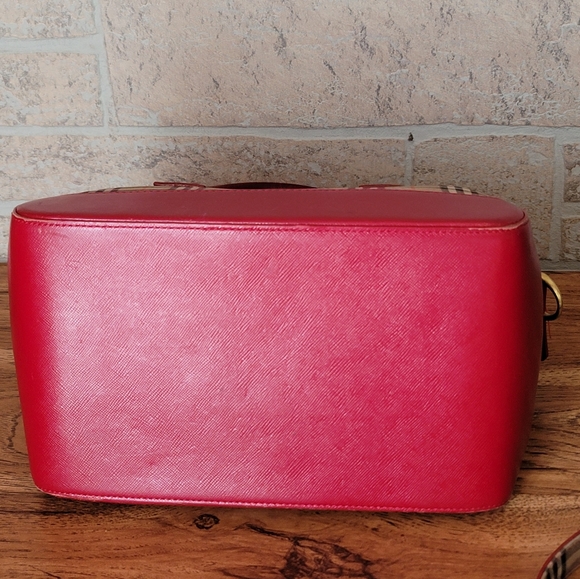 Burberry Red Nova Check 2 way bag - Picture 5 of 14